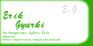 erik gyurki business card